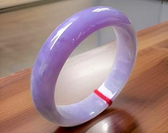 58 mm ラベンダーパープル オールラウンド彫刻インペリアルビルマ翡翠