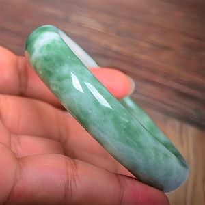 Natural!!!! Jade Bangle For Women|Green Lucky Gemstone Jade Bangle|Healing Ice Jadeite Crystal Bangle Bracelet|Handmade Jade Bangle|Gift Her