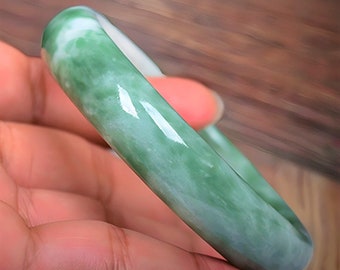 Natural!!!! Jade Bangle For Women|Green Lucky Gemstone Jade Bangle|Healing Ice Jadeite Crystal Bangle Bracelet|Handmade Jade Bangle|Gift Her