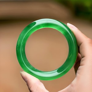 Naturlig!! Ice King Grön Jade Armband För Kvinnor|King Isgrön Äkta A-Klass Jadeit Armband|Läkande Tur Ädelsten Armband|Gåva Till Henne