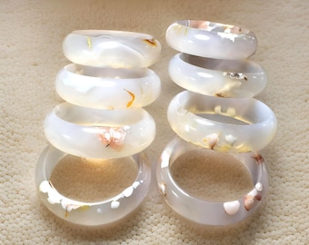 花びら雲の静寂 | 梅の花瑪瑙バングルブレスレット - Etsy 日本