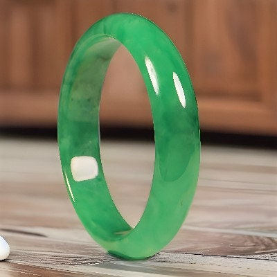 Natural!!!! Lucky Jade Bangle For Women|Green Gemstone Jade Bangle|Healing Ice Jadeite Crystal Bangle Bracelet|Handmade Jade Bangle|Gift Her