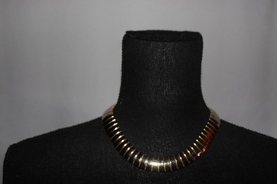 Vintage Omega Gold Tone 5/8 Inch Wide Articulated… - image 1