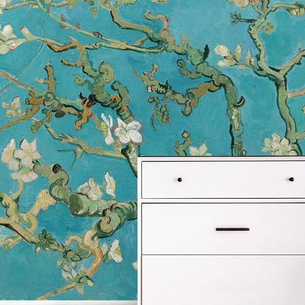 Van Gogh Almond Blossom Wallpaper Etsy
