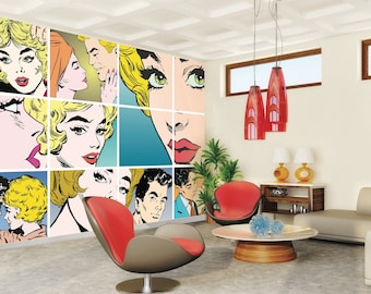 Removable Wallpaper Peel and Stick Wallpaper Wall Paper Wall Mural - Pop Art Wall Mural