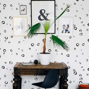 Simple Dots Wallpaper Removable Wallpaper Peel and Stick Wallpaper Wall Printable Wall Art Room Decor Wall Prints