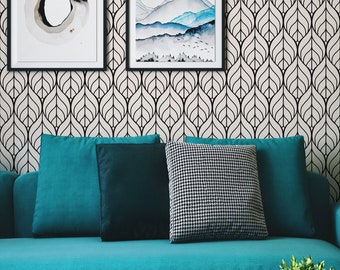 Retro Leaf Pattern Removable Wallpaper, Peel and Stick Wall Decor, Self-Adhesive, Renter Friendly, Modern Space Design
