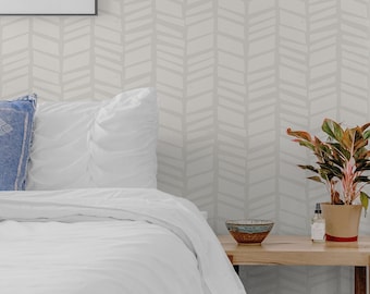 Herringbone Peel and Stick Wallpaper, Removable Wall Decor, Self-Adhesive, Renter Friendly, Modern Space Design