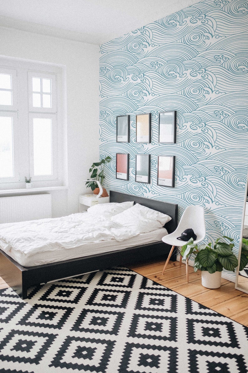 Ocean Waves Peel and Stick Wallpaper, Removable Wall Decor, Self ...