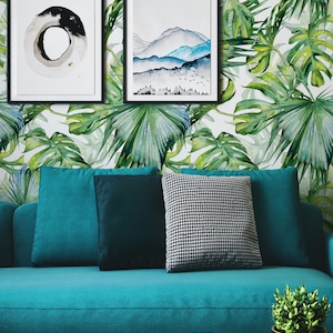 Monstera | Peel and Stick Wallpaper | Removable Wallpaper | Wall Decor | Home Decor | Wall Art | Wall Prints