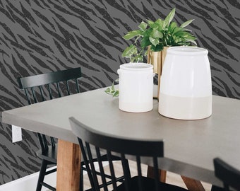 Black Panther Print Peel and Stick Wallpaper Jungle Mural, Self-Adhesive, Renter Friendly, Removable Roll, Accent Room Decor