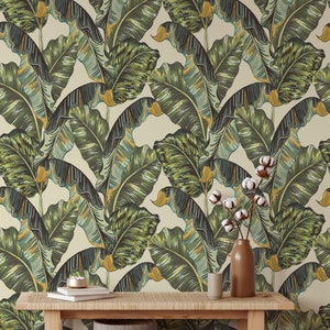 Jungle Leaf | Peel and Stick Wallpaper | Removable Wallpaper | Wall Decor | Home Decor | Wall Art | Wall Prints