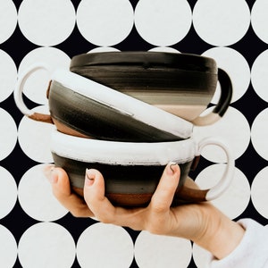 Minimal Removable wallpaper / Inverted Circles Wallpaper / Traditional or Self Adhesive Wallpaper