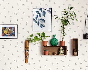 Star Wallpaper, Removable Peel and Stick Wall Decor, Self-Adhesive, Renter Friendly, Modern Space Design, Easy Installation