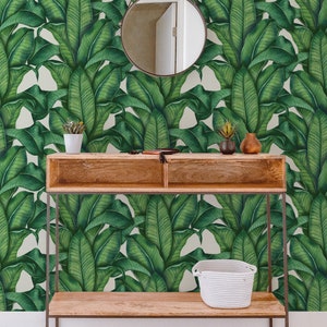Vibrant Botanical Wall mural / Tropical Removable Wallpaper or Traditional Wallpaper