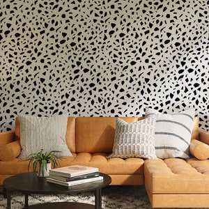 Minimal Terrazzo Design Removable wallpaper / Abstract Pattern Wallpaper / Traditional or Self Adhesive Wallpaper