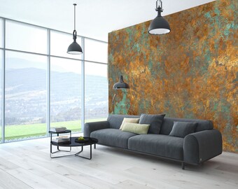 Removable wallpaper peel and stick wallpaper wall paper wall mural - vintage bronze wallpaper
