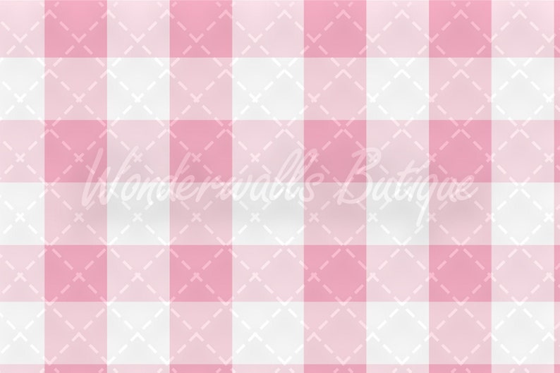 Pink Gingham Wallpaper Peel and Stick Wallpaper Removable for Etsy UK