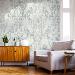 Vintage Damask | Peel and Stick Wallpaper | Removable Wallpaper | Wall Decor | Home Decor | Wall Prints | Wall Hanging