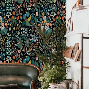 Botanical Motifs | Peel and Stick Wallpaper | Removable Wallpaper | Wall Decor | Home Decor | Wall Art | Wall Prints