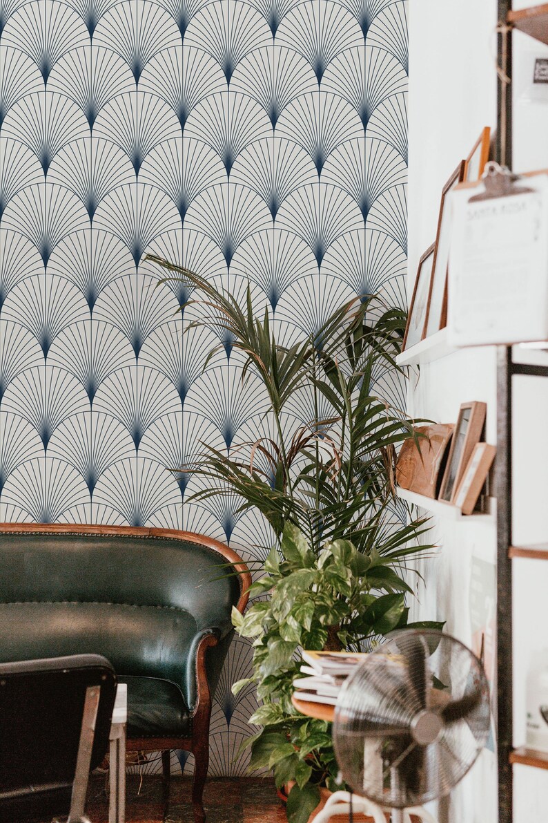 Ocean Theme Scallop Wallpaper Removable Wallpaper Peel and Etsy