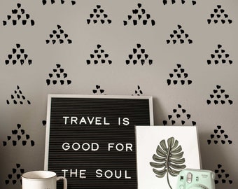 Scandinavian Peel and Stick Wallpaper, Triangle Decor, Self-Adhesive, Renter Friendly, Removable Roll, Modern Space Design