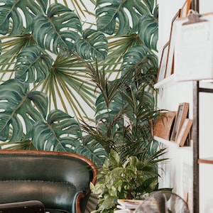Deliciosa Leaves | Peel and Stick Wallpaper | Removable Wallpaper | Wall Decor | Home Decor | Wall Art | Wall Prints