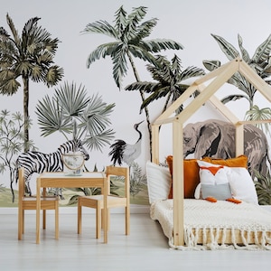 Removable Wallpaper Peel and Stick Wallpaper Wall Paper Wall Mural - Safari Jungle