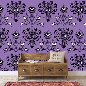 Haunted Mansion Wallpaper Mural, Spooky Peel and Stick or Traditional Wall Covering, Gothic Halloween Decor for Haunted House, Room Makeover