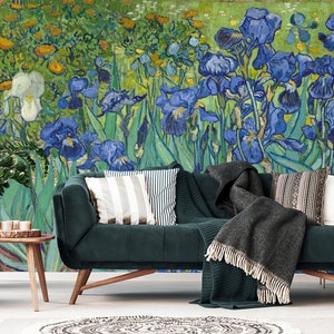 Removable Wallpaper Peel and Stick Wallpaper Wall Paper Wall Mural - Irises by Van Gogh