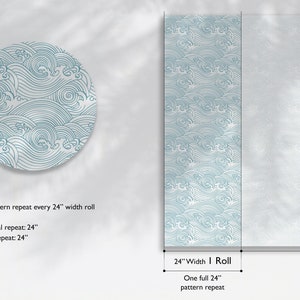 Ocean Waves Peel and Stick Wallpaper: Removable Wall Decor - Etsy