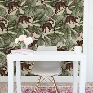 Papel tapiz World Of Lemurs Papel tapiz removible Papel tapiz autoadhesivo Decoración de pared Decoración del hogar Arte de pared