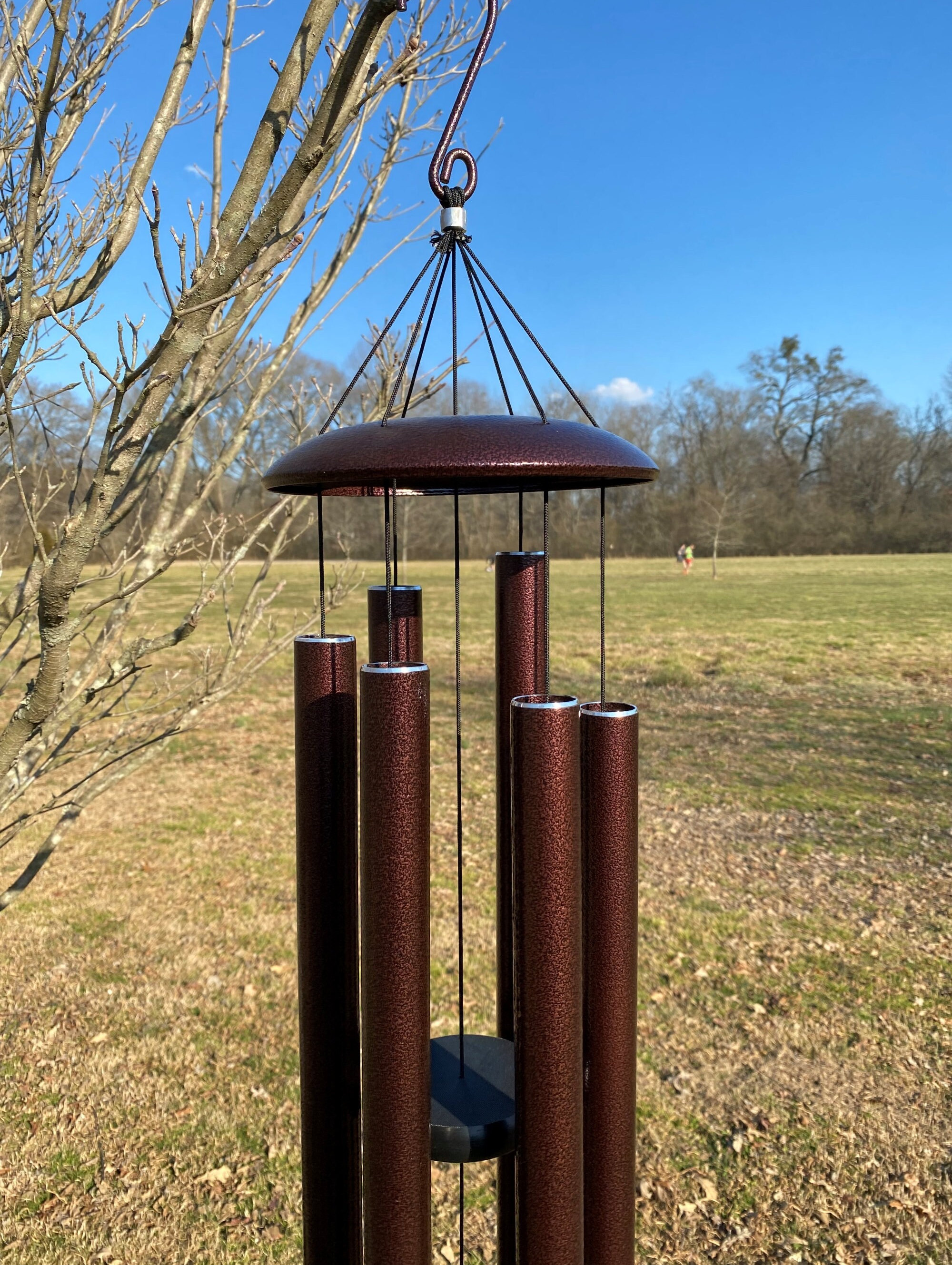 Joyous Wind Chimes Large Deep Tone Bronze Color Metal Wind Etsy