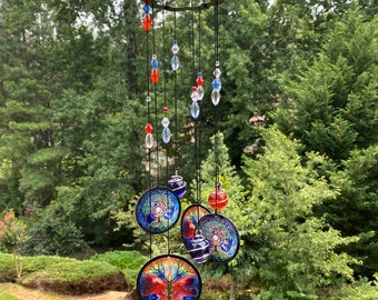 Joyous Wind chimes, 17 inch Tree Of Life Beautiful Wind Chime, The sound can create a sense of peace and relaxation in your home and garden