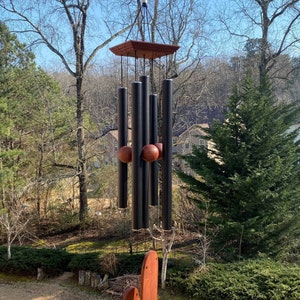 Joyous Personalized Wind chimes, 36 Inch Black Deep Tone Metal Wind Chime, The Beautiful Spirit Sound Can Create a Sense of Peace & Relaxing