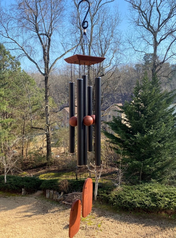 Joyous Personalized Wind Chimes, 36 Inch Black Deep Tone Metal Wind Chime,  the Beautiful Spirit Sound Can Create a Sense of Peace & Relaxing 
