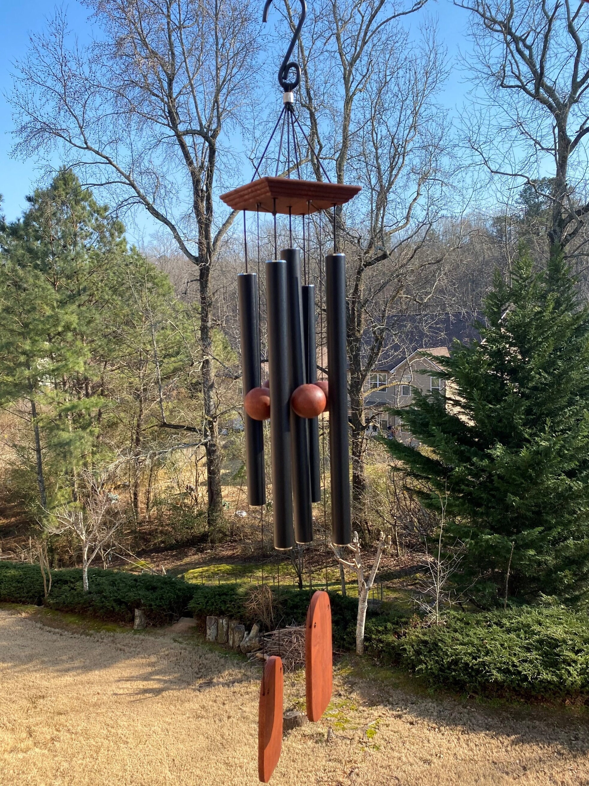 Joyous Wind Chimes 36 Inch Deep Tone Black Color Metal Wind Etsy