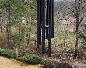 Joyous Wind chimes,  35 Inch Deep Tone Black Metal Windchime. The Beautiful Spirit Sound Can Create a Sense of Peace & Relaxation for Patio