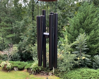 Joyous Wind chimes, 36 Inch Deep Tone Black Color Metal Wind Chimes. The Beautiful Spirit Sound Can Create a Sense of Peace and Relaxation