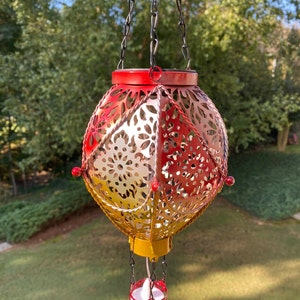 Hot Air Balloon Solar Lantern: Hanging LED Garden Decor
