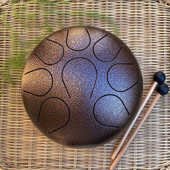 Carbon Steel Tongue Drum 10 Inch 8 Note Hand Crafted Hand pan