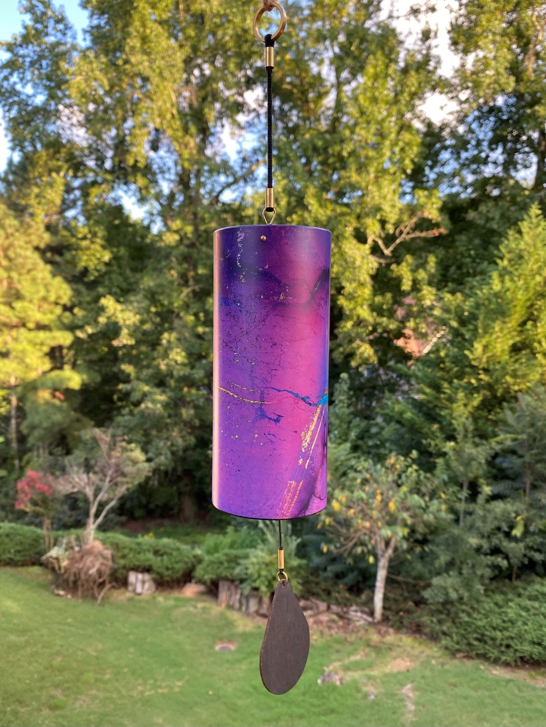 Joyous Wind Chimes, 15 Inch Beautiful Purple Color Wind Chimes, the
