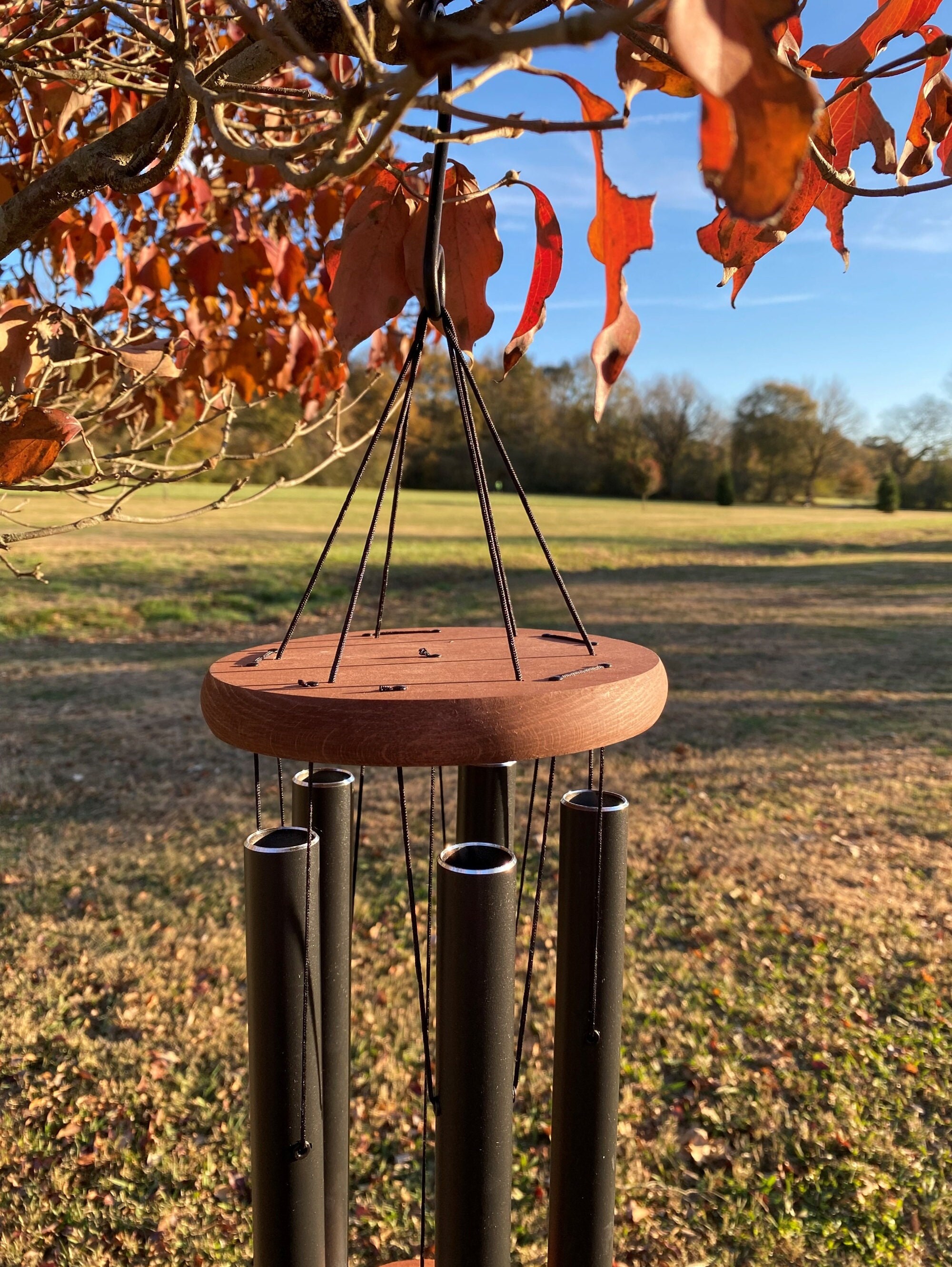 Joyous Wind Chimes for Outdoor Deep Tone Black Metal Wind Etsy