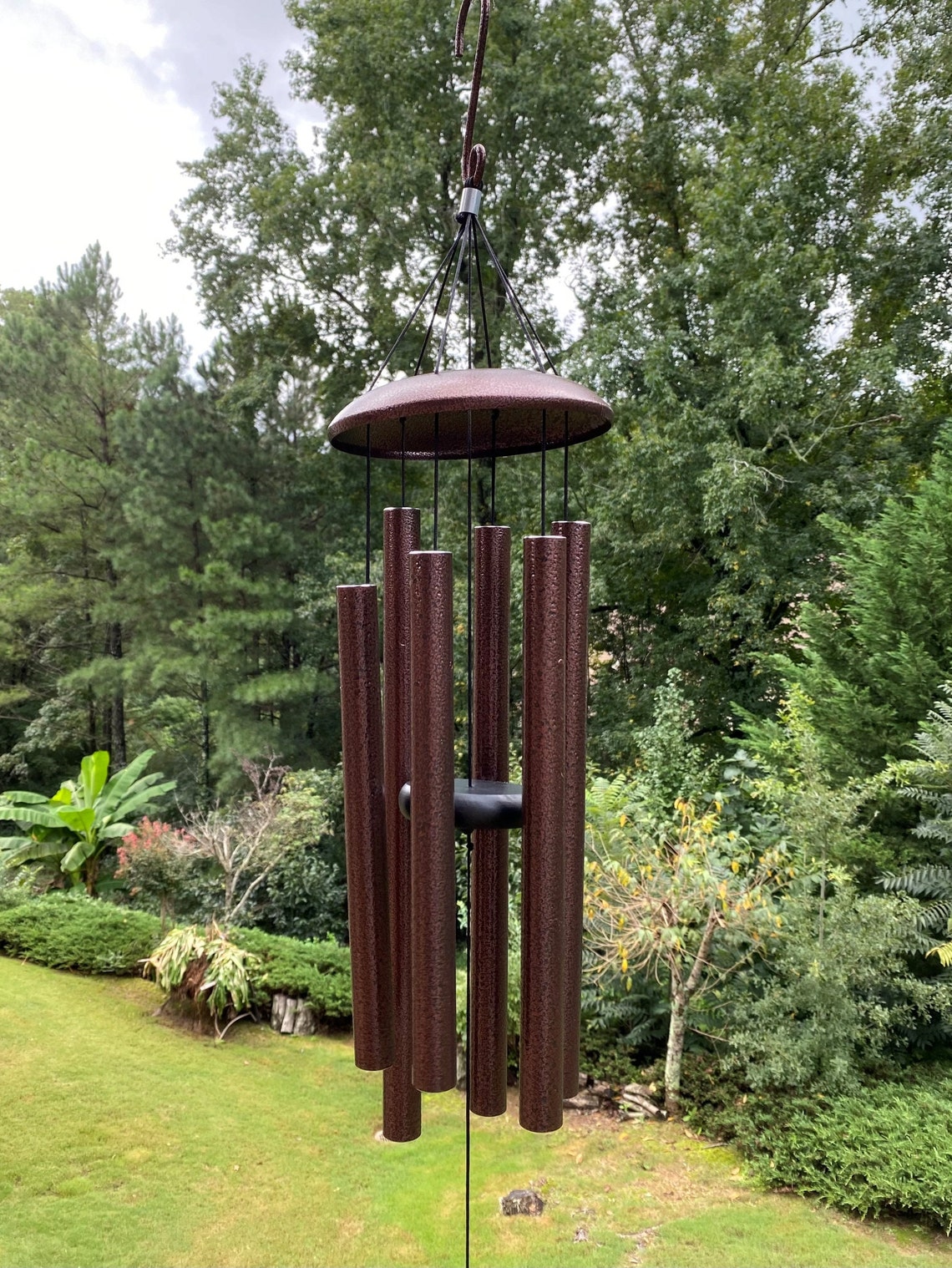 Joyous Wind Chimes 36 Inch Deep Tone Bronze Color Metal Wind Etsy