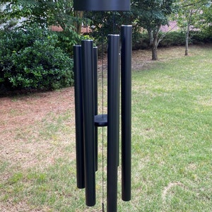 Joyous Wind chimes, 60 Inch Large Deep Tone Black Metal Wind Chime, The Beautiful Spirit Sound Can Create a Sense of Peace and Relaxation