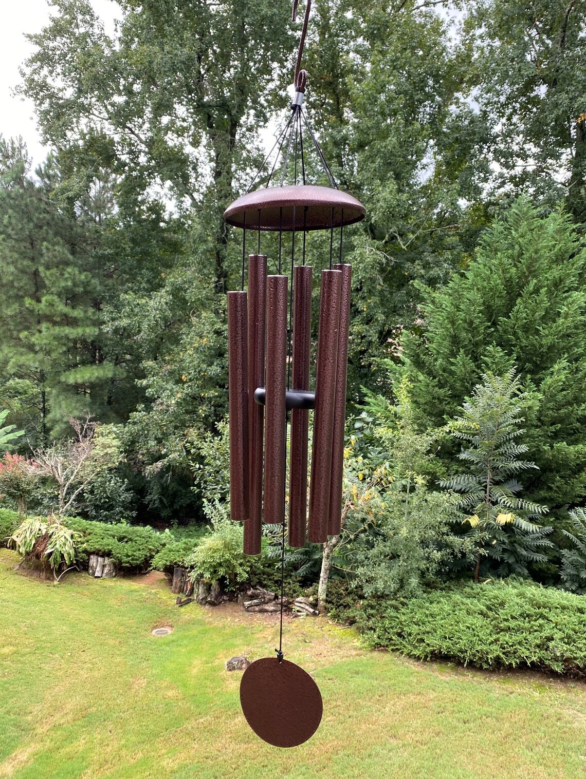Joyous Wind Chimes 36 Inch Deep Tone Bronze Color Metal Wind Etsy