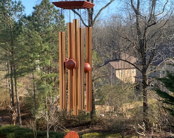 Joyous Windchimes, 36 Inch Deep Tone Gold Metal Wind Chimes. The Beautiful Spirit Sound Can Create a Sense of Peace and Relaxation