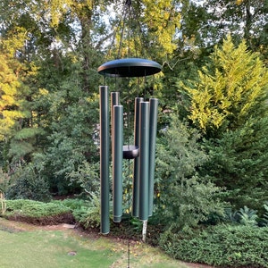 Joyous Wind chime, 33 inch Frosted Green Metal Wind Chimes. The Beautiful Spirit Sound Can Create a Sense of Peace and Relaxation for Garden