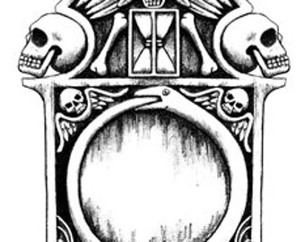 Goth Shrine rubber stamp