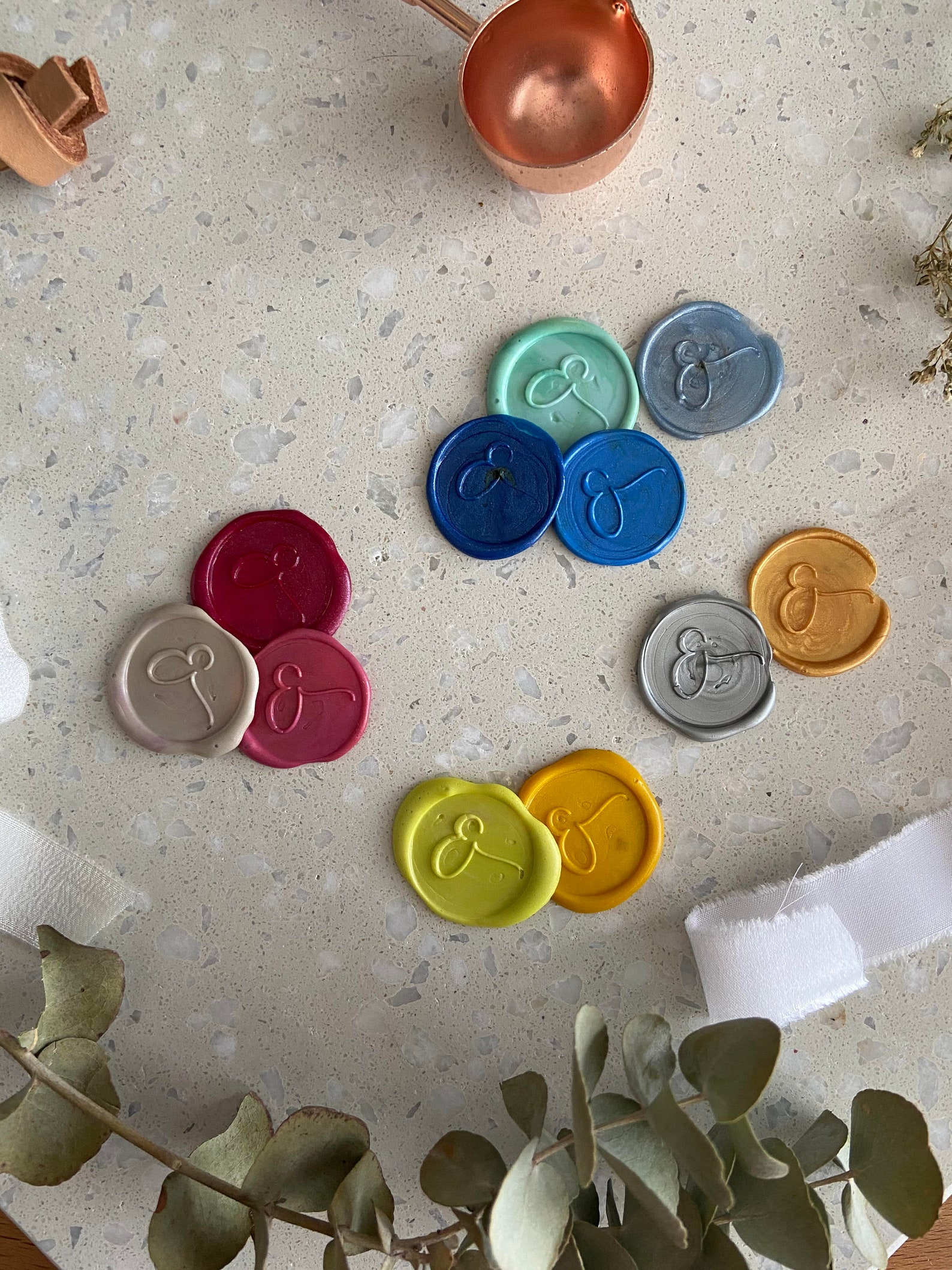 10 pcs. selfadhesive wax seal in many colours 25 mm Etsy